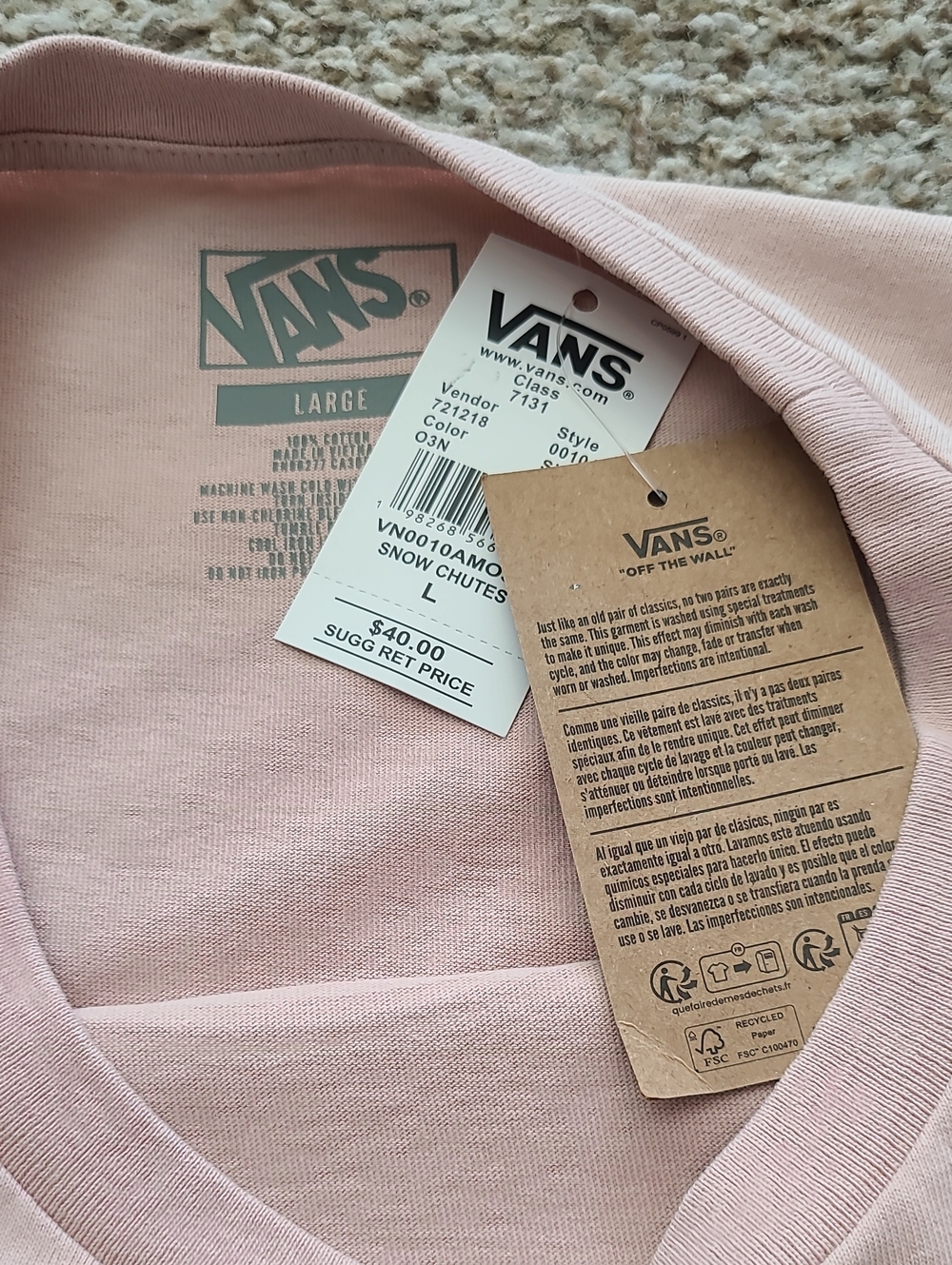 Vans Pink Graphic Short Sleeve Tee - Picture 3 of 7